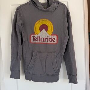 Telluride Men’s Gray Pullover Hoodie Sweatshirt